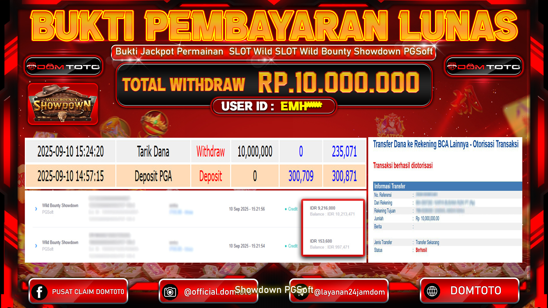 JACKPOT SLOT  Wild Bounty Showdown PGSoft  10 SEPTEMBER 2025